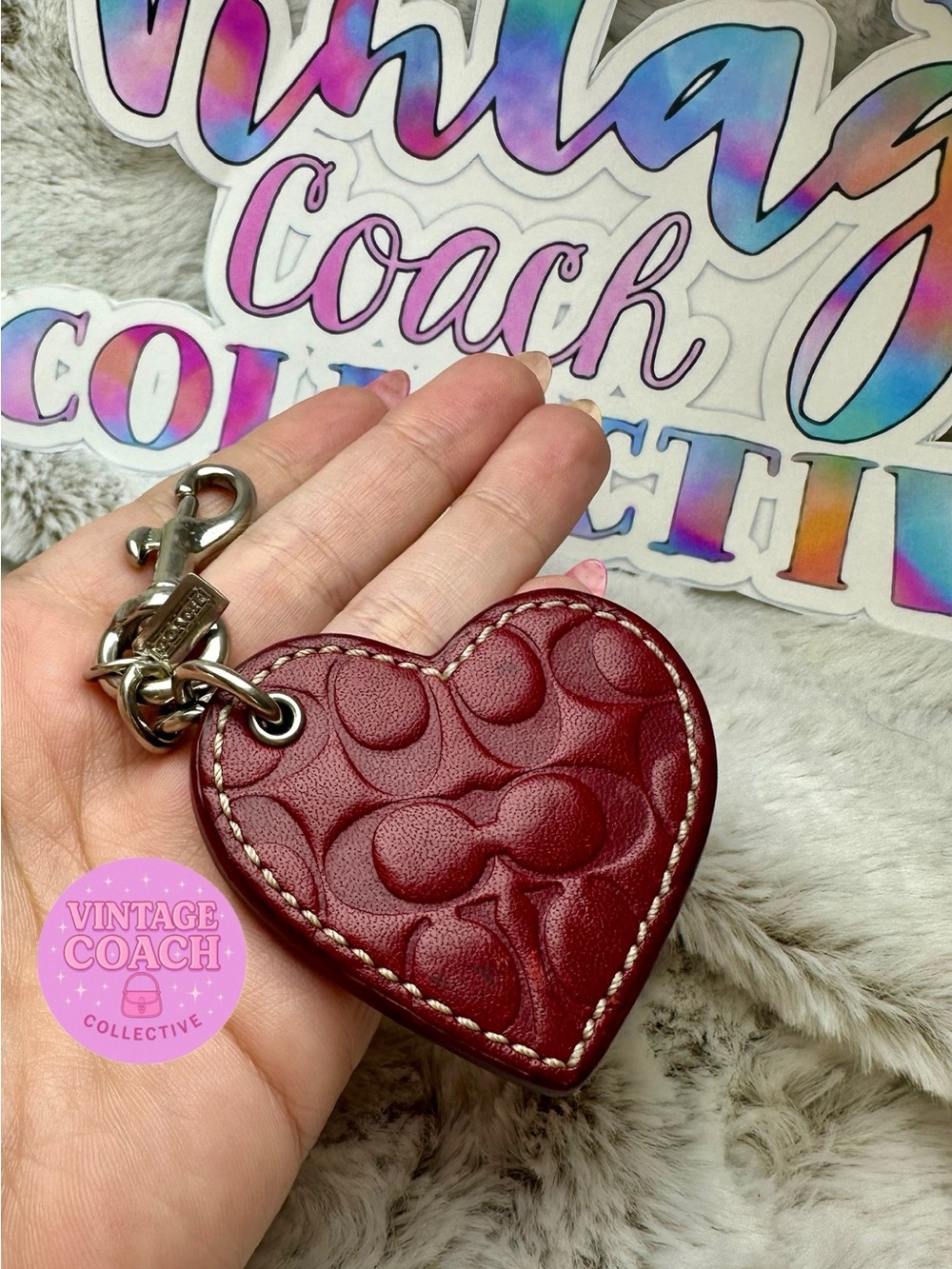 Coach heart charm